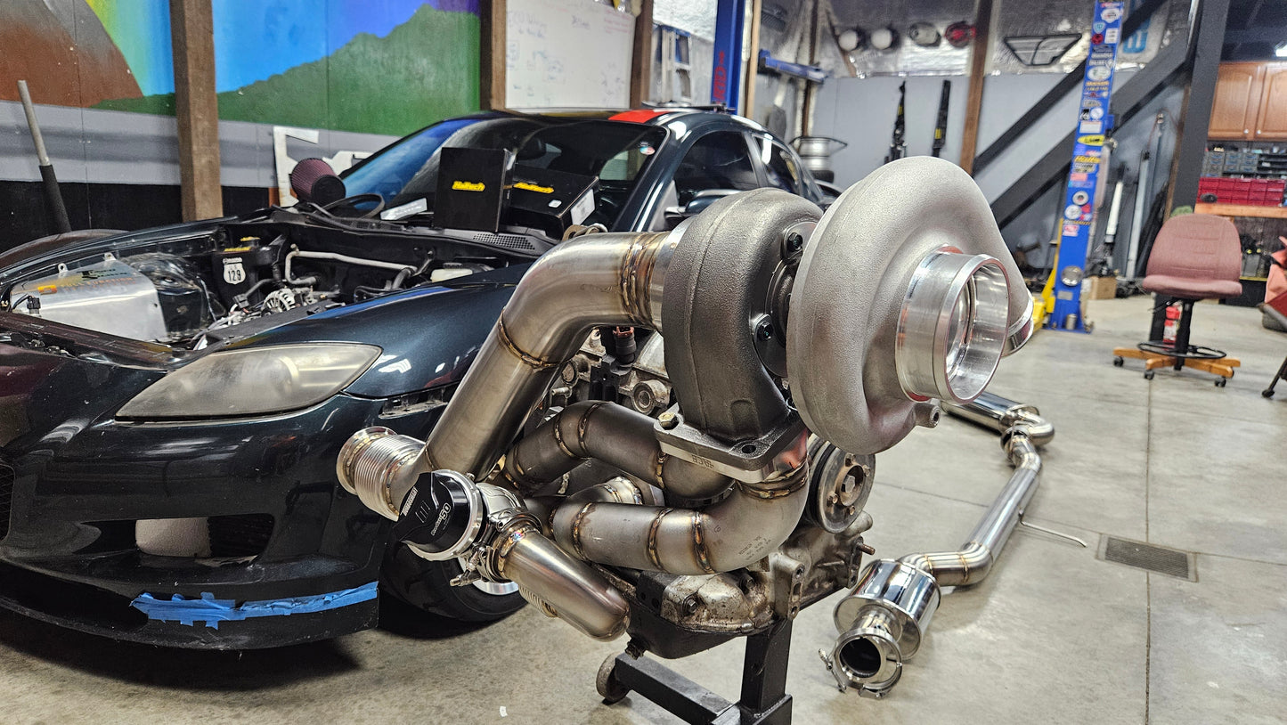 RX8 13b REW Engine Swap Turbo Manifold and Downpipe