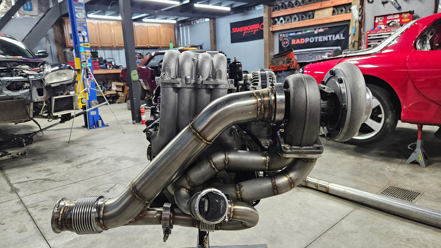 RX8 13b REW Engine Swap Turbo Manifold and Downpipe